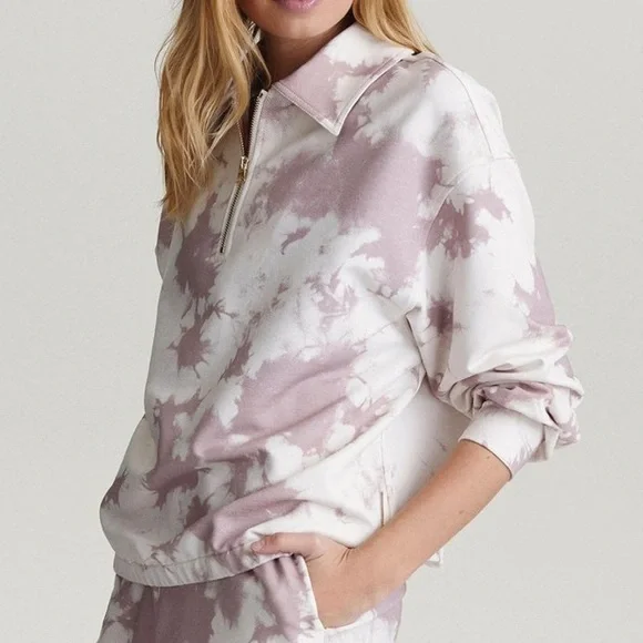 Varley Romero Sweatshirt in Taupe Tie Dye Size Large Cotton - Picture 1 of 12